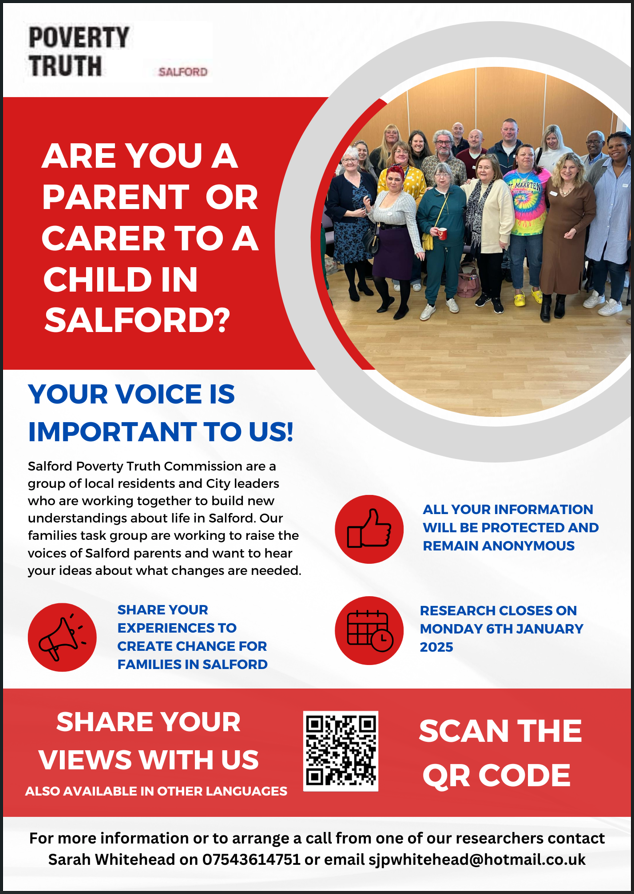 Complete the Salford Poverty Truth Commission research form