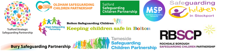 Logos of the supporting organisations of the GM Safeguarding Week Of Action